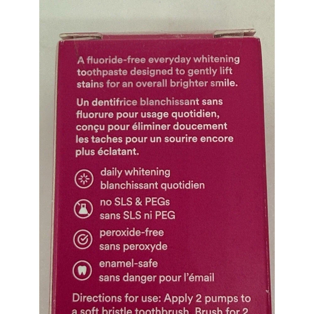 Hismile Teeth Whitening Pap+ Toothpaste 63g e 2.2‎ Oz Fluoride Free New